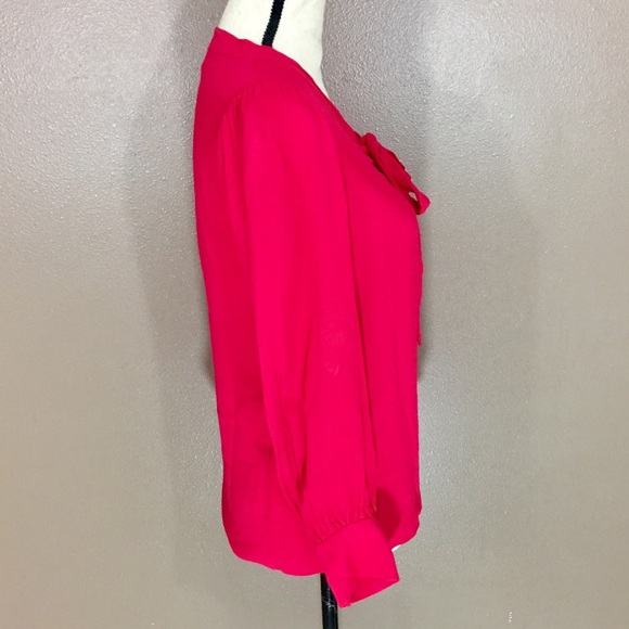Kate Spade Red Bow Neck-Tie Blouse - Picture 4 of 8